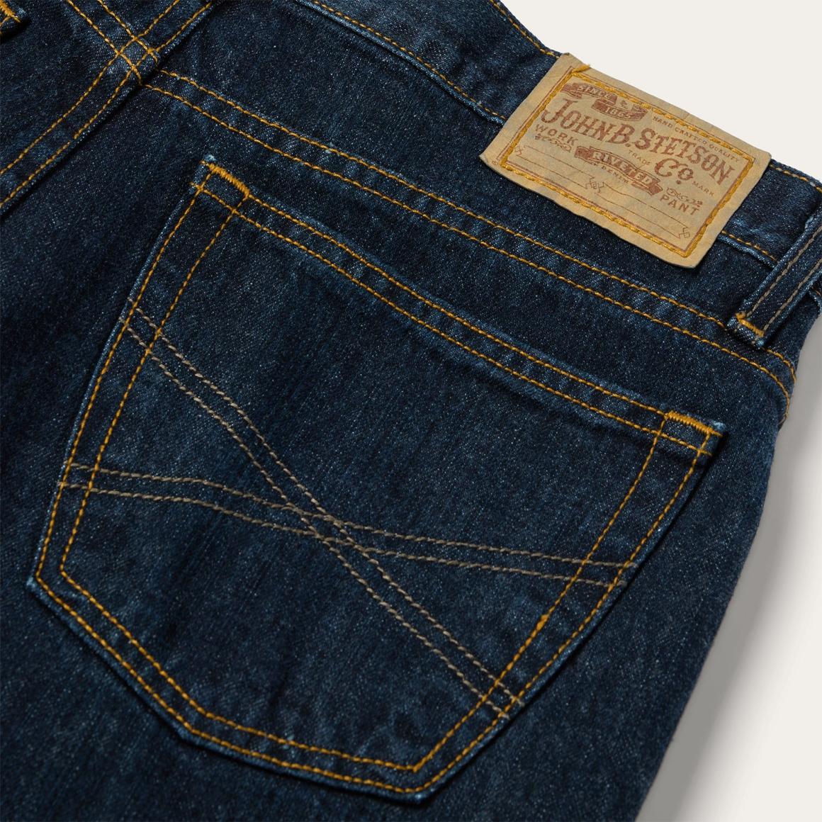 1520 Fit Standard Straight Leg Jean Blue Men Stetson Modern Cut