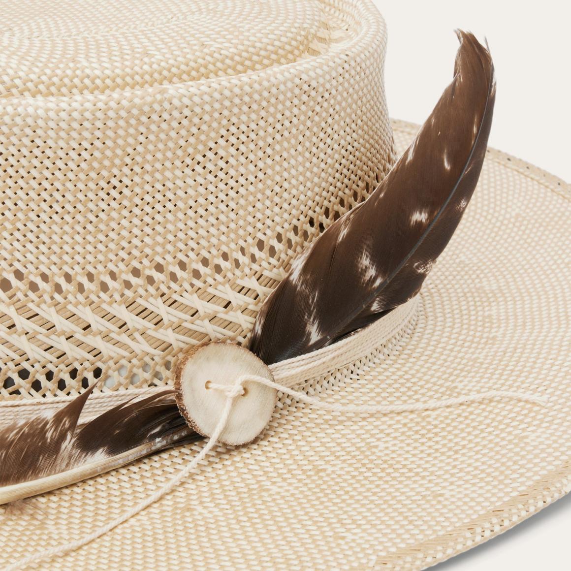 Batterson Straw Hat Ivory/tan Men/Women Stetson Fedora