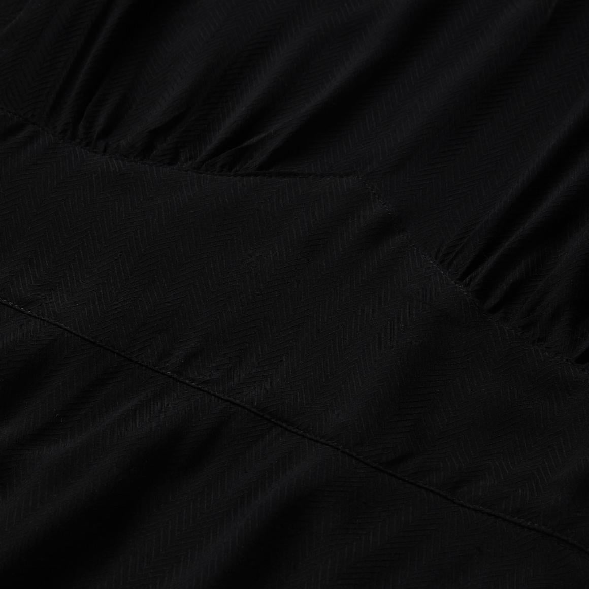 Black Herringbone Twill Midi Dress Black Women Stetson Midi