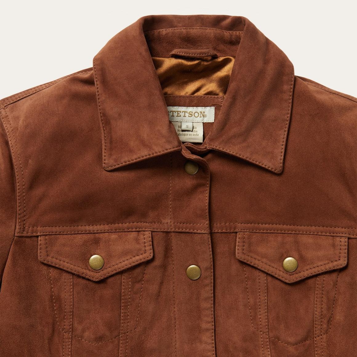 Classic Bomber Jacket Brown Women Stetson Jackets