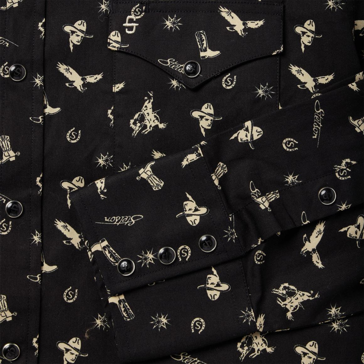 Conversation Print Western Shirt Black Men Stetson Western Shirts