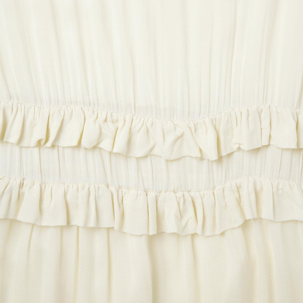 Cream Herringbone Dress White Women Stetson Midi