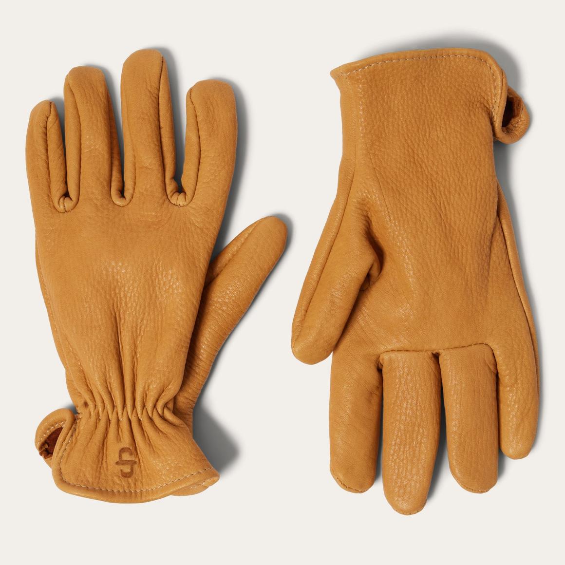 Deerskin Roper Glove - Unlined Saddle Tan Men Stetson Gloves