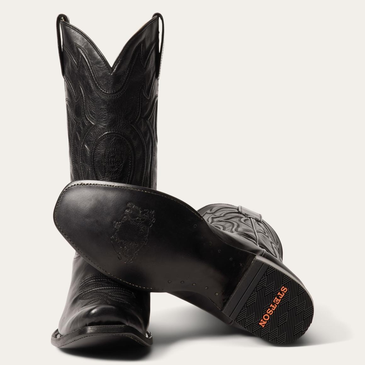 Garrett Boots Black Men Stetson Western