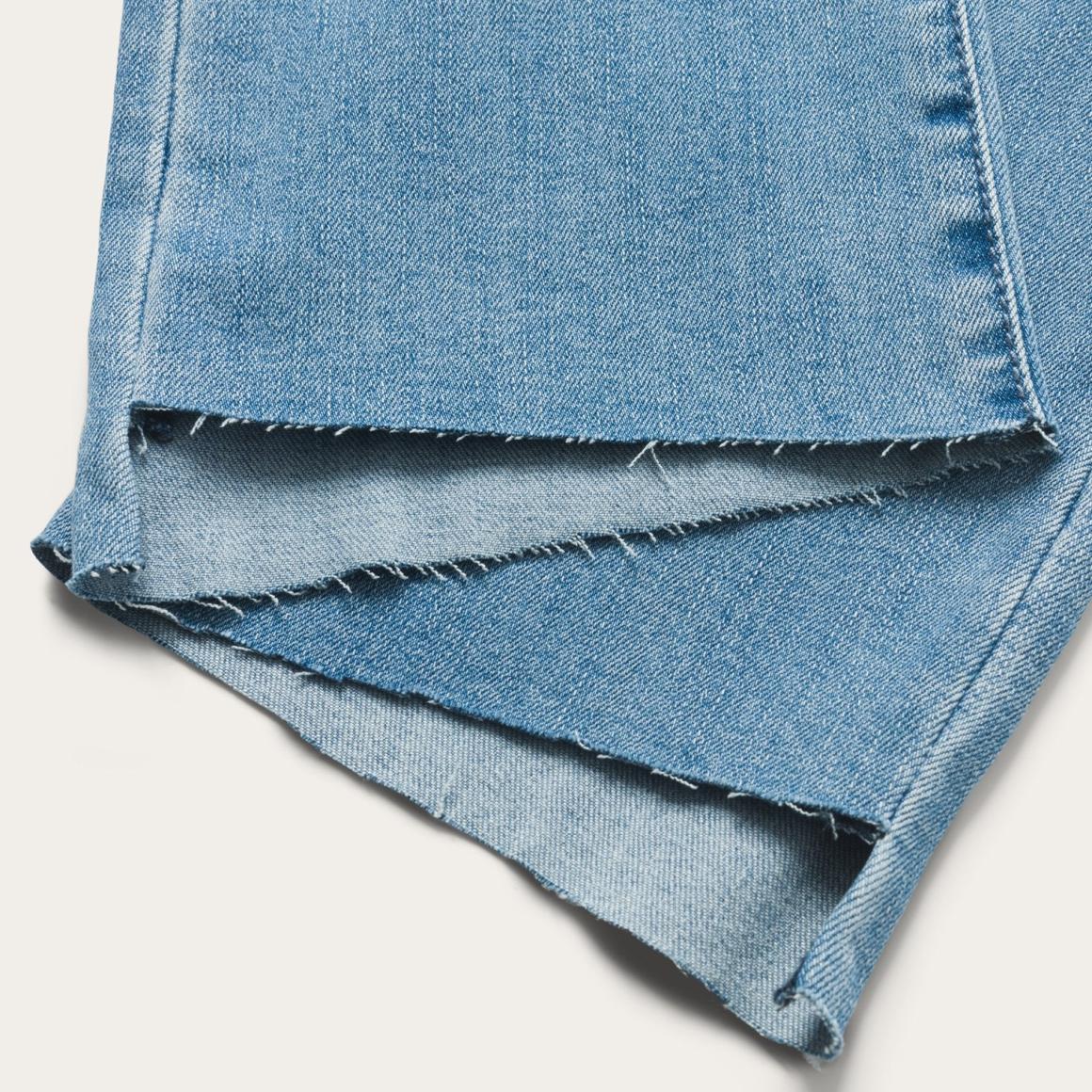 High Waist Flare Crop Jean Blue Women Stetson Denim
