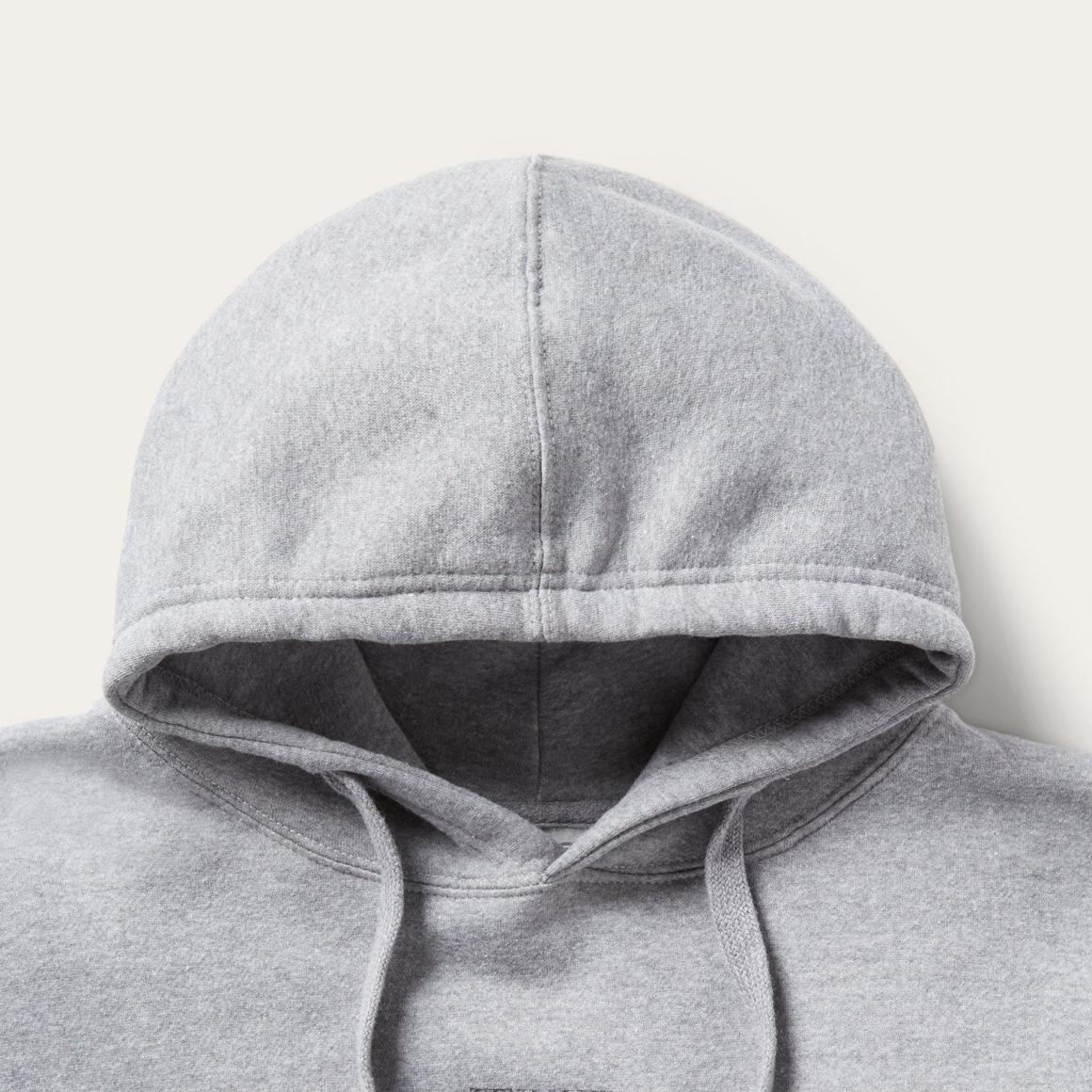 John B. Co. Hooded Sweatshirt Grey Men Stetson Sweaters & Hoodies