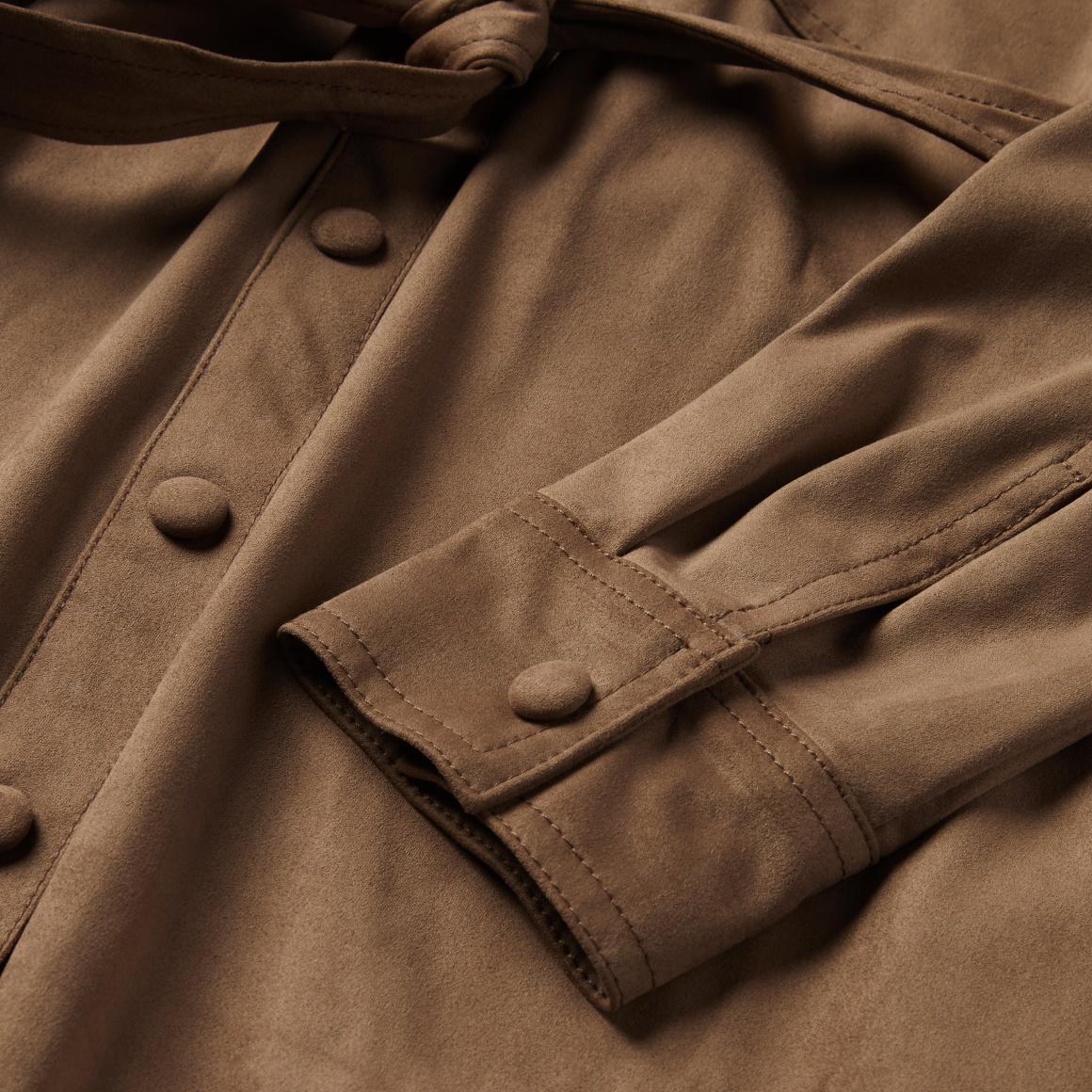 Khaki Suede Western Shirt Tan Women Stetson Western Shirts