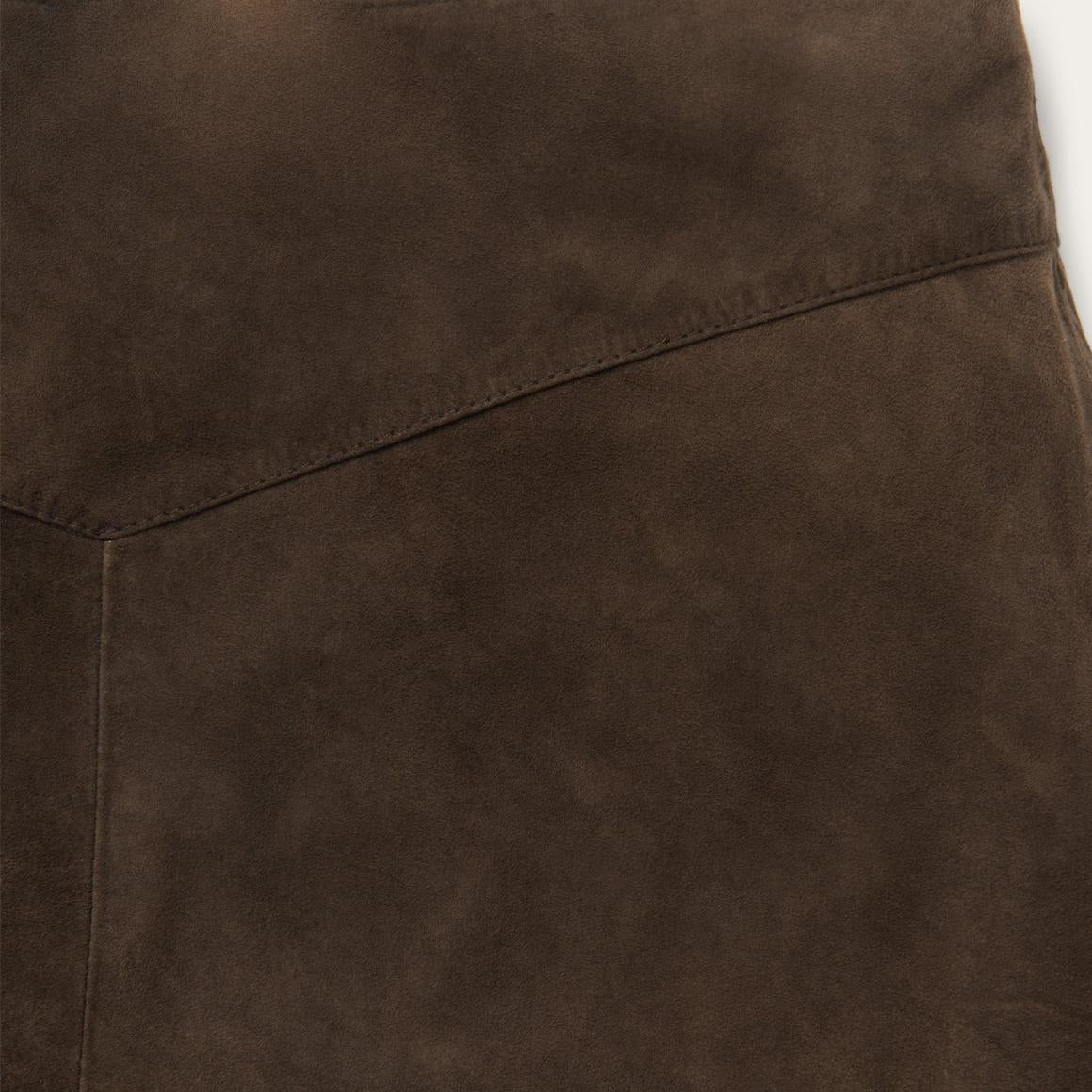 Lamb Suede Skirt With Nailheads Brown Women Stetson Skirts & Shorts