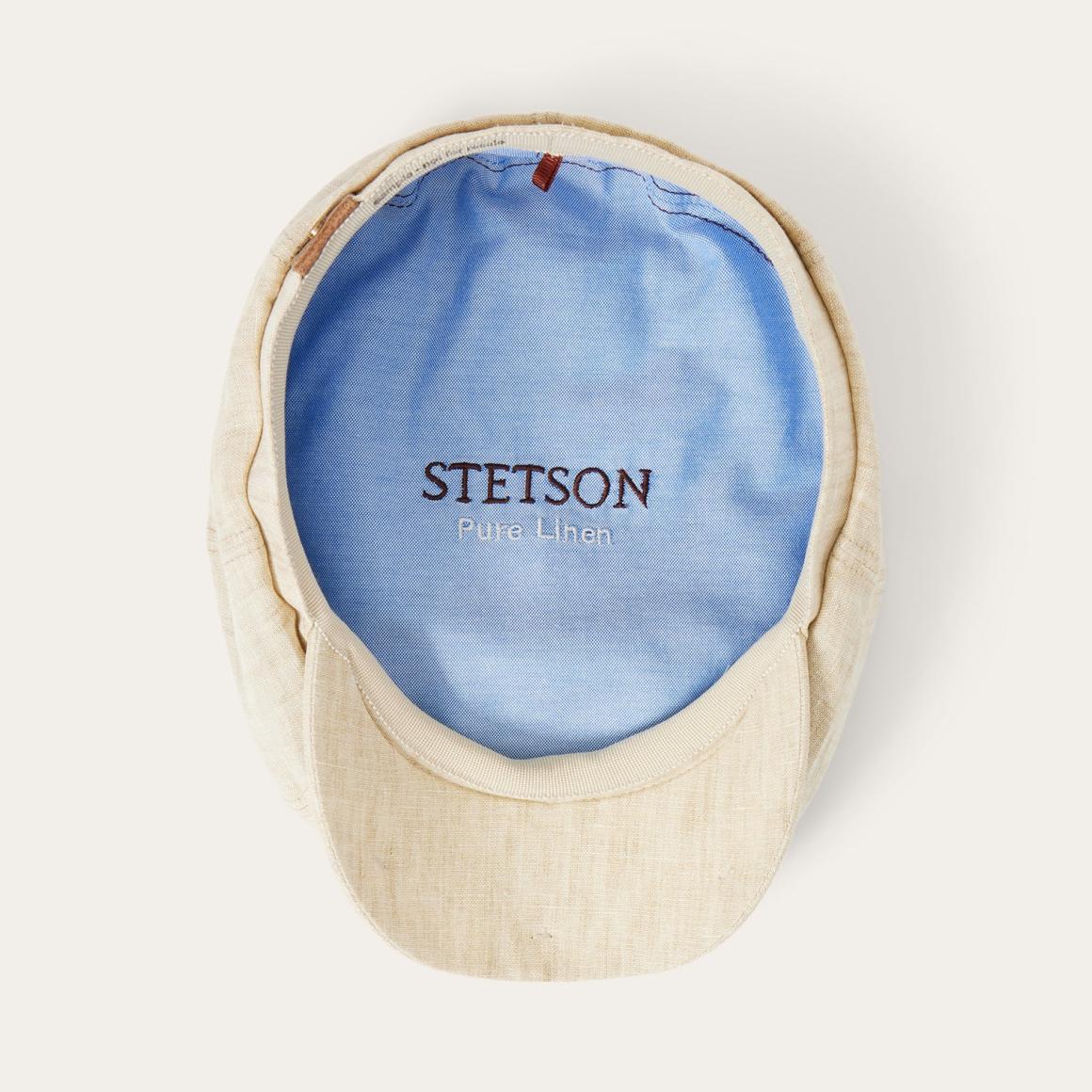 Linen Hatteras Newsboy Beige Men/Women Stetson Caps & Truckers