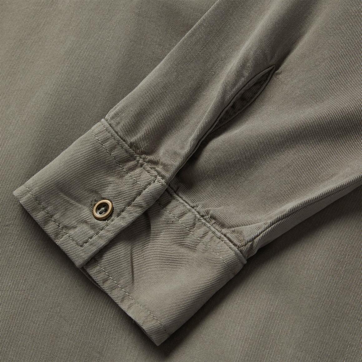 Olive Twill Peasant Blouse Green Women Stetson Blouses