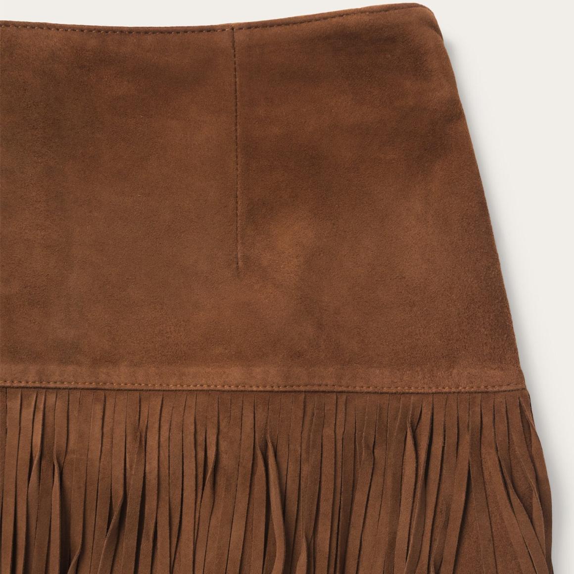 Suede Fringed Skirt Brown Women Stetson Skirts & Shorts