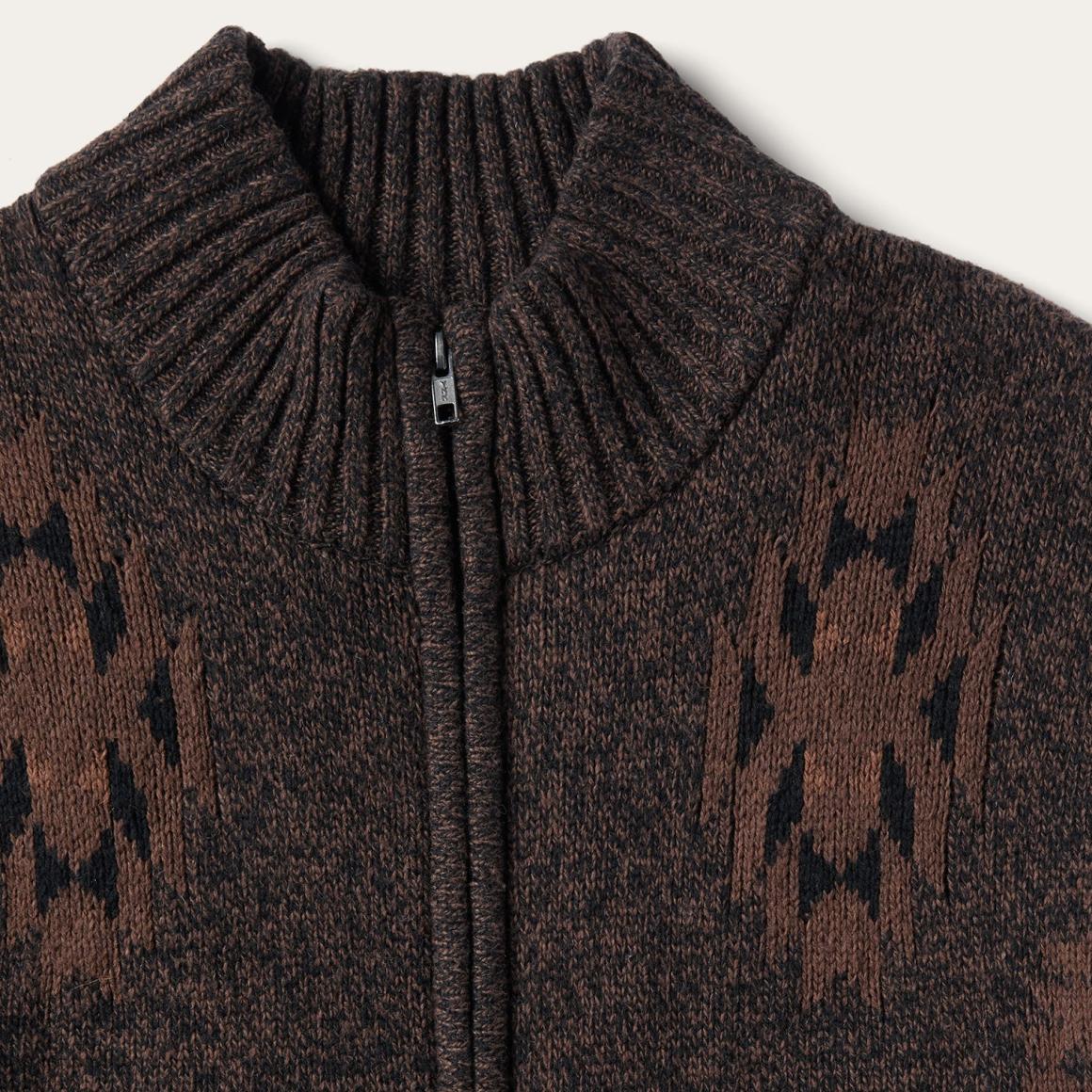 Vertical Aztec Cardigan Brown Men Stetson Sweaters & Hoodies