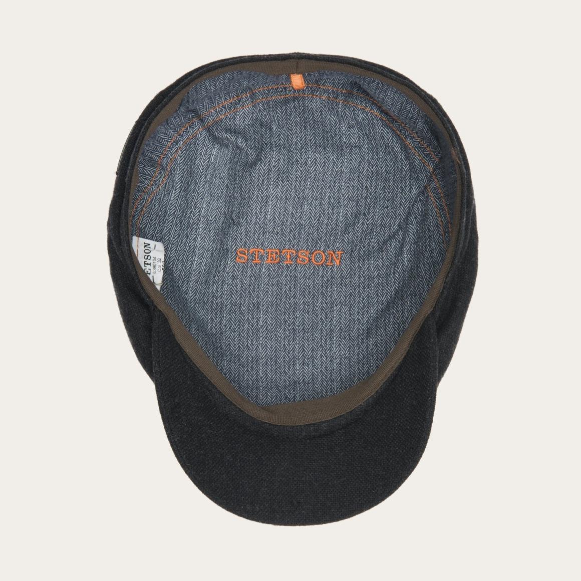 Virgin Wool & Cashmere Driver Cap Grey Men/Women Stetson Caps & Truckers