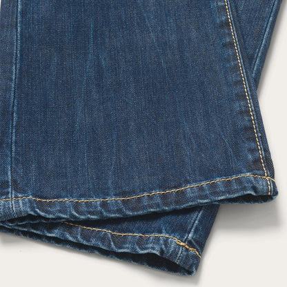 1014 Fit Semi-Destructed Wash Jeans Blue Men Stetson Boot Cut