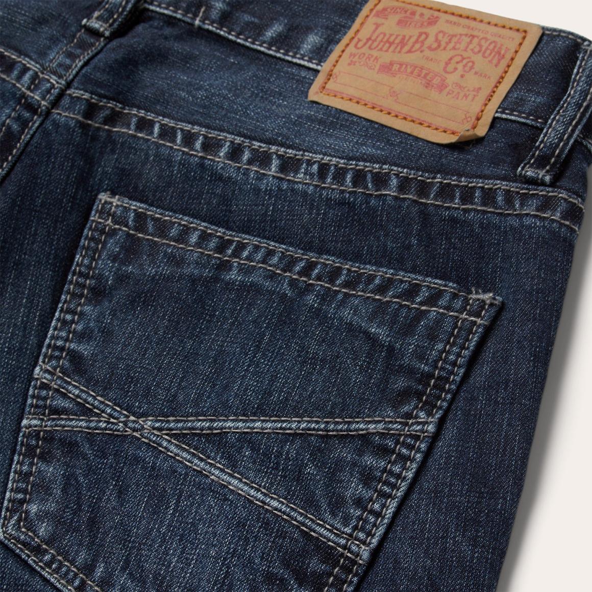 1014 Rocker Fit Jean Blue Men Stetson Boot Cut