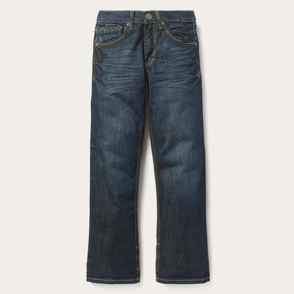 1312 Fit Jeans With A Pieced Back Pocket Blue Men Stetson Boot Cut