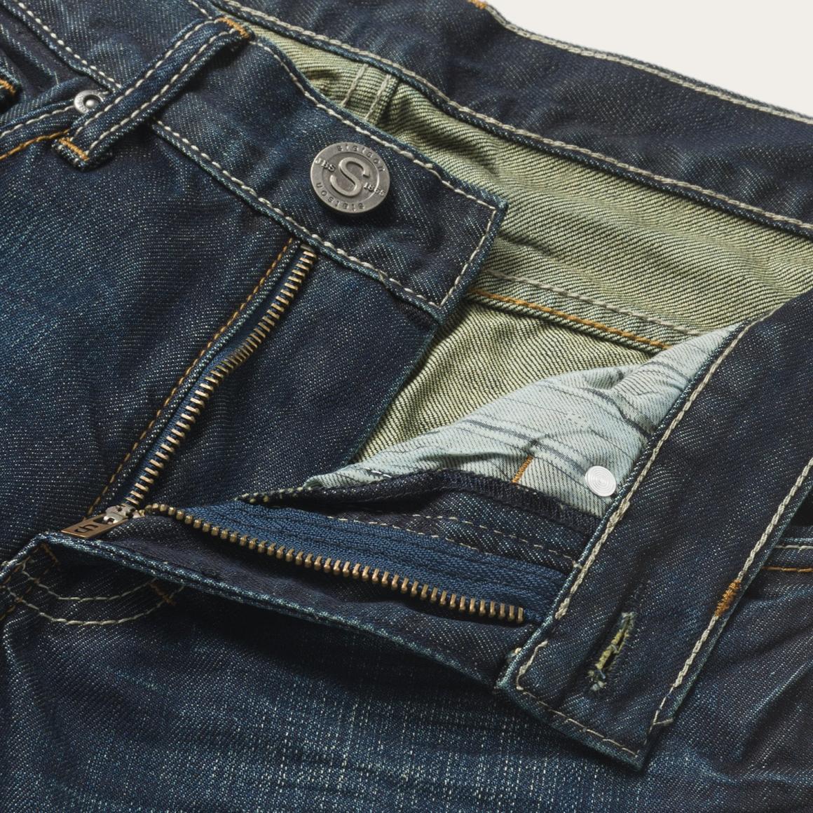 1312 Fit Jeans With A Pieced Back Pocket Blue Men Stetson Boot Cut