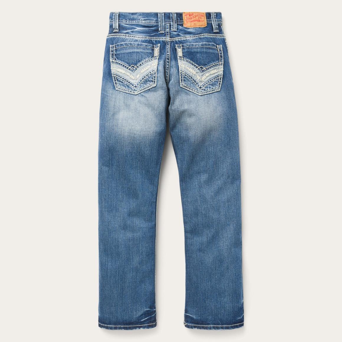 1312 Fit Light Wash Jeans Blue Men Stetson Boot Cut