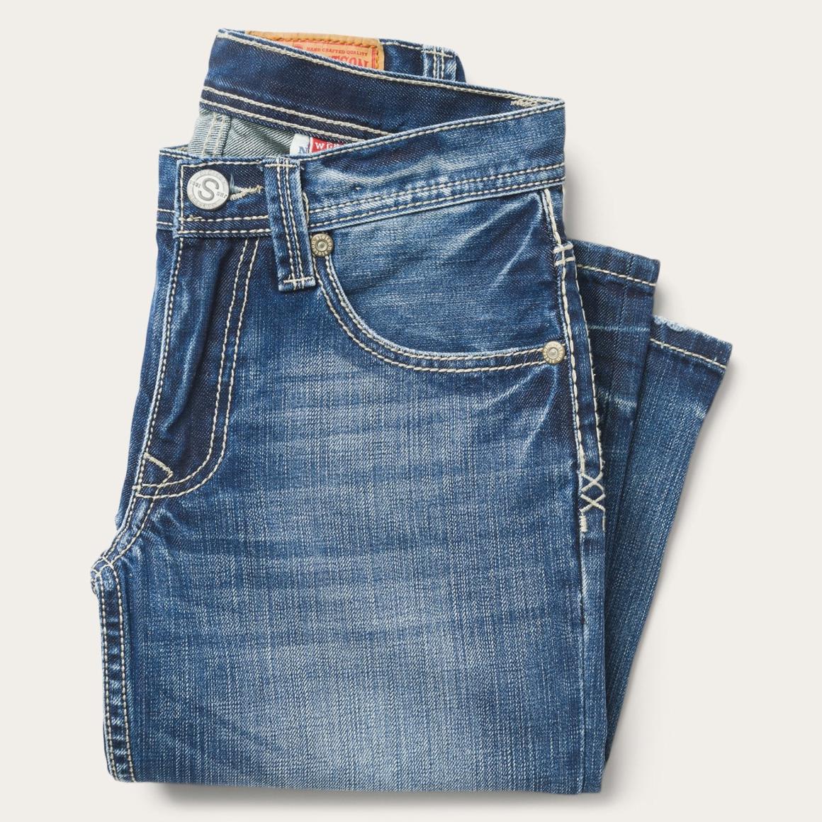 1312 Fit Light Wash Jeans Blue Men Stetson Boot Cut