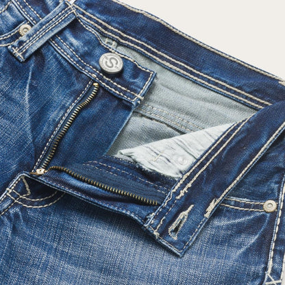 1312 Fit Light Wash Jeans Blue Men Stetson Boot Cut