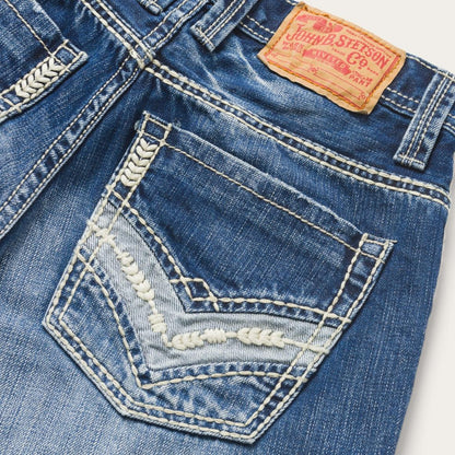 1312 Fit Light Wash Jeans Blue Men Stetson Boot Cut