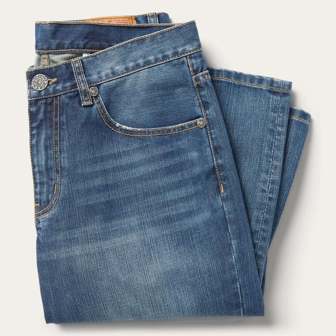 1312 Modern Fit Jeans Blue Men Stetson Modern Cut