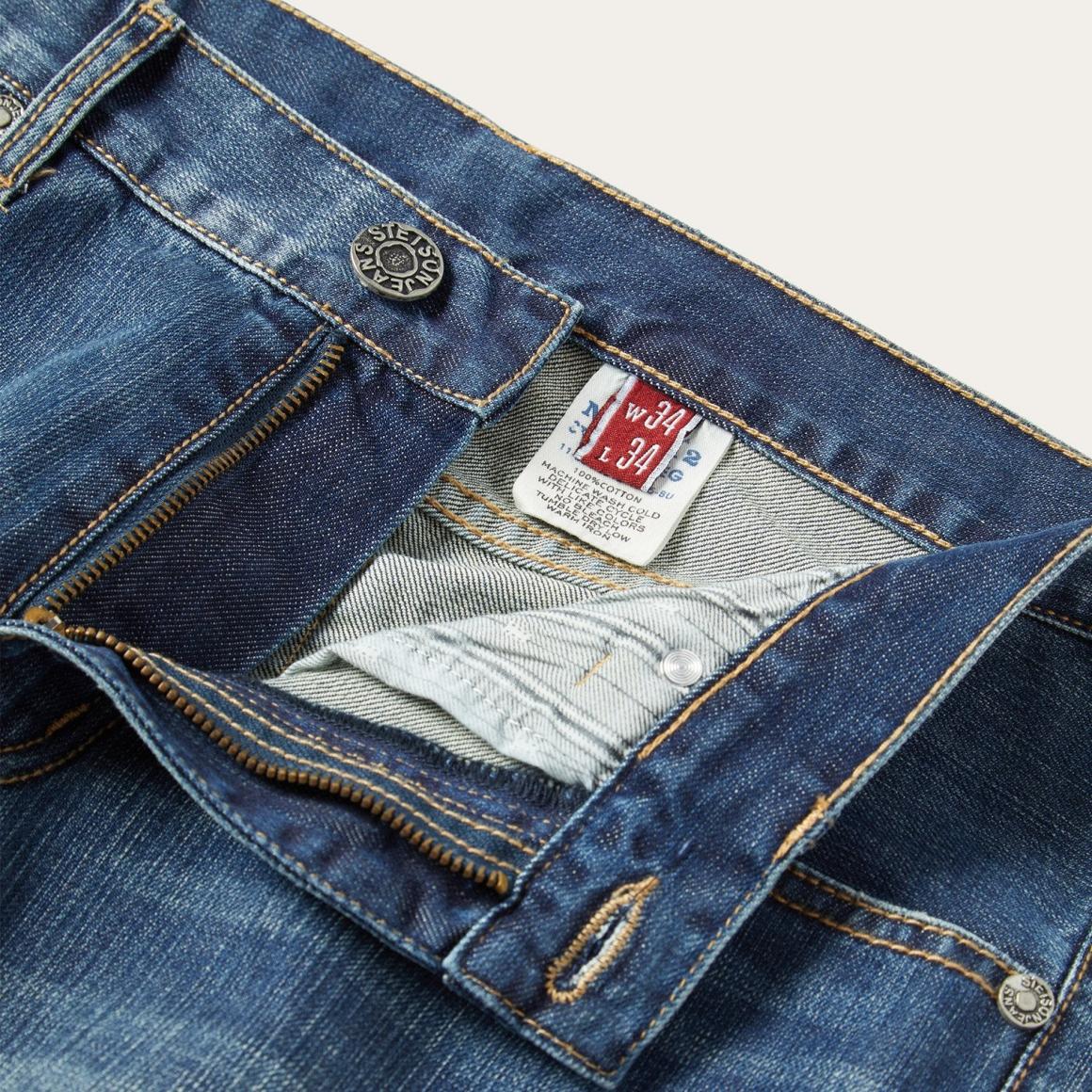 1312 Modern Fit Jeans Blue Men Stetson Modern Cut