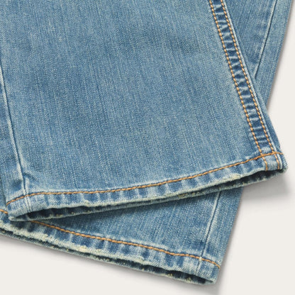 1520 Fit Light Wash Jeans With Tacking Blue Men Stetson Modern Cut