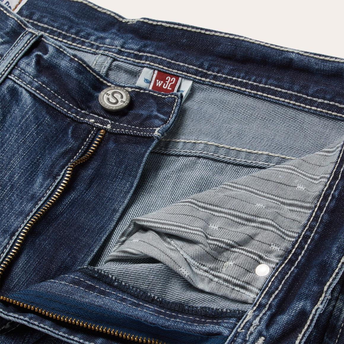 1520 Fit Standard Straight Leg Jean Blue Men Stetson Modern Cut