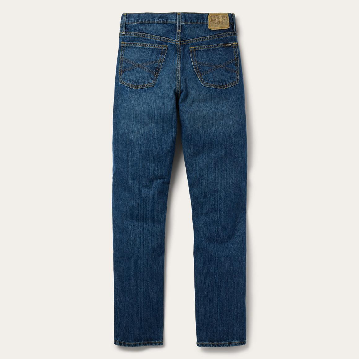 1520 Fit Standard Straight Leg Jean Blue Men Stetson Modern Cut
