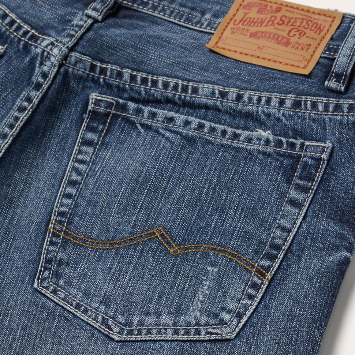 1520 Fit Standard Straight Leg Jean Blue Men Stetson Modern Cut