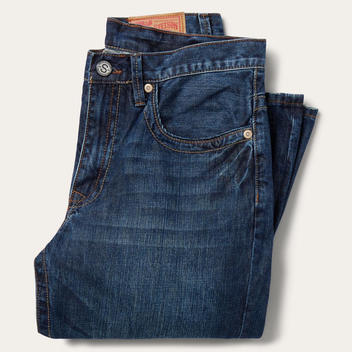 1520 Standard Straight Leg Jean Blue Men Stetson Boot Cut