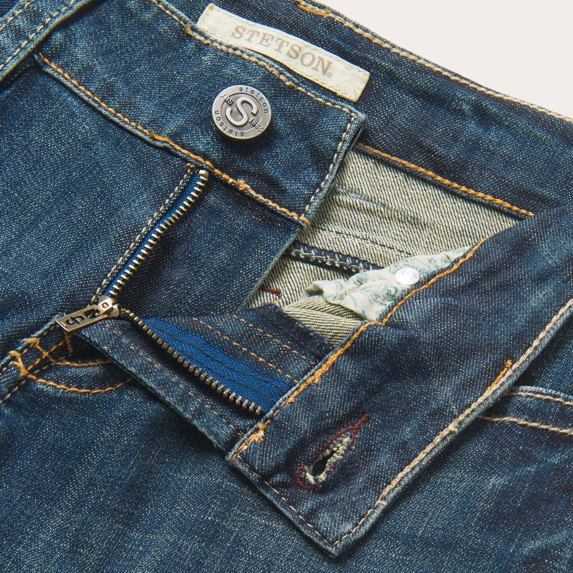 214 City Trouser Jeans In Medium Wash Blue Women Stetson Denim
