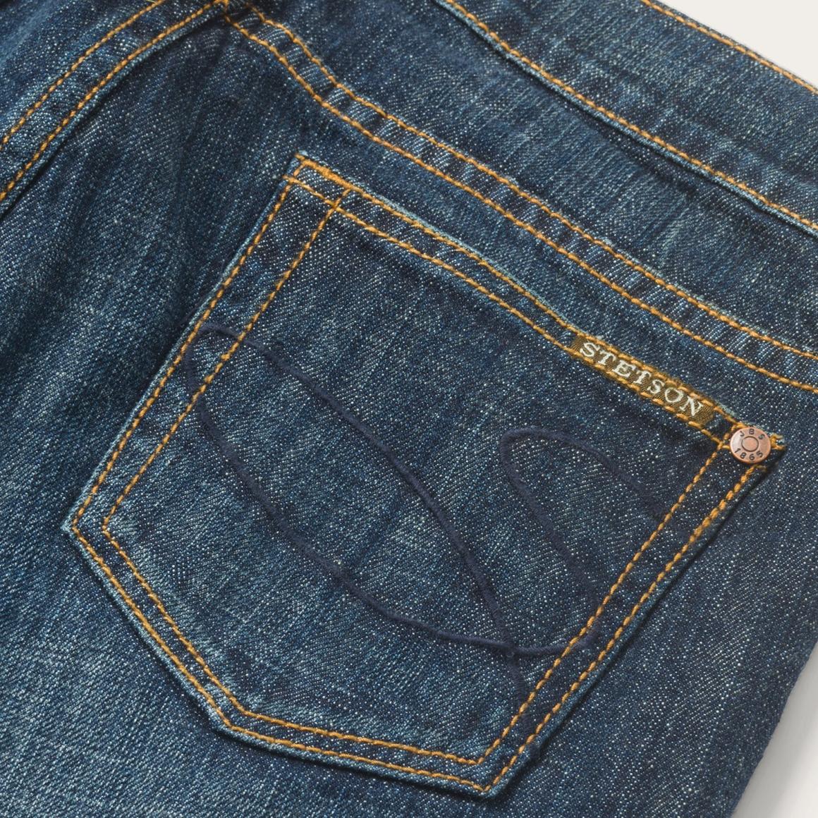 816 Classic Boot Cut Jeans In Dark Wash Blue Women Stetson Denim
