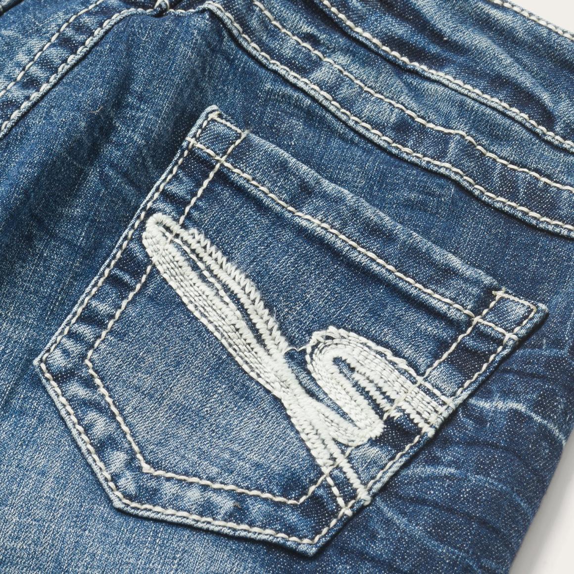 816 Fit Jeans With White "S" Back Pocket Blue Women Stetson Denim