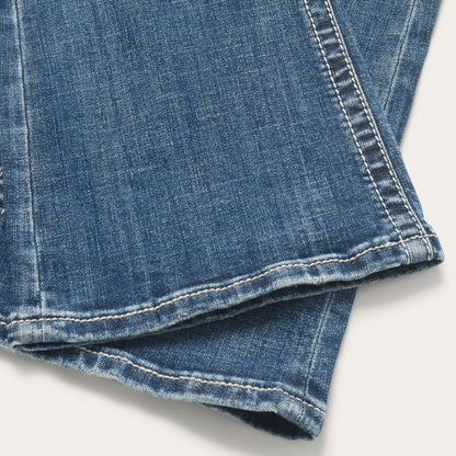 816 Fit Jeans With White "S" Back Pocket Blue Women Stetson Denim