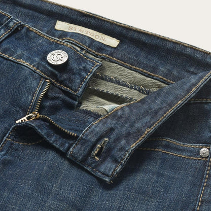 818 Bootcut Jean With "S" Back Pocket Blue Women Stetson Denim