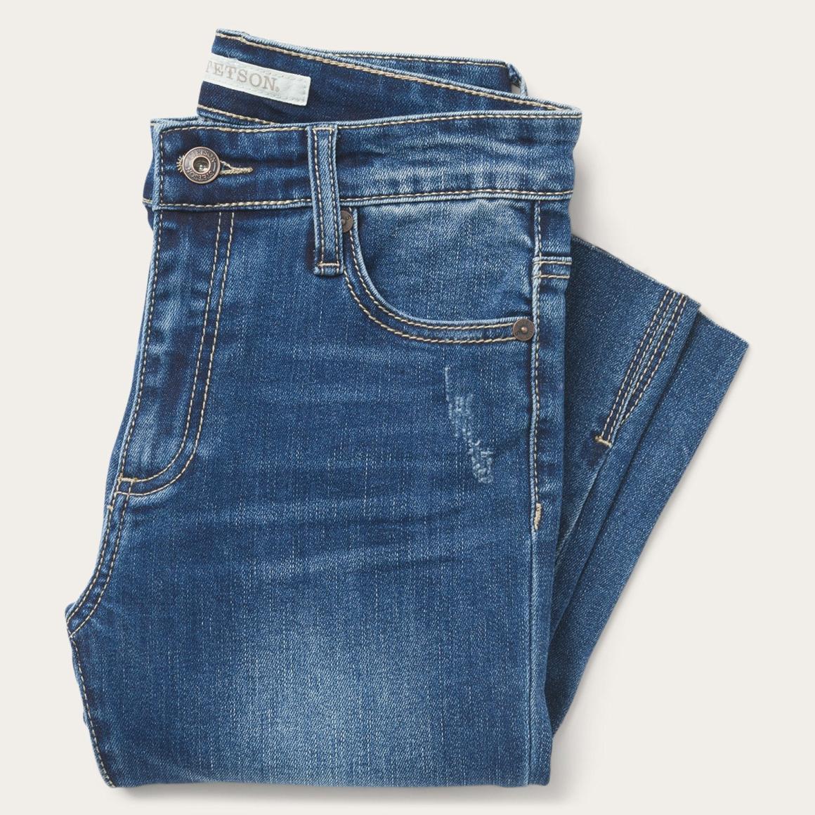 902 High Waist Slim Fit Jean Blue Women Stetson Denim