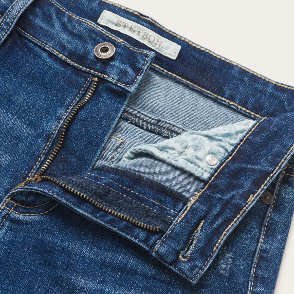 902 High Waist Slim Fit Jean Blue Women Stetson Denim