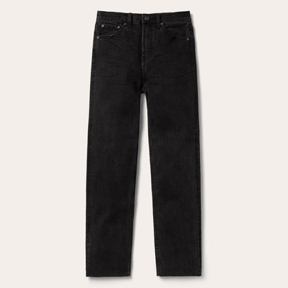 915 High Rise Straight Fit Crop Jeans Black Women Stetson Denim