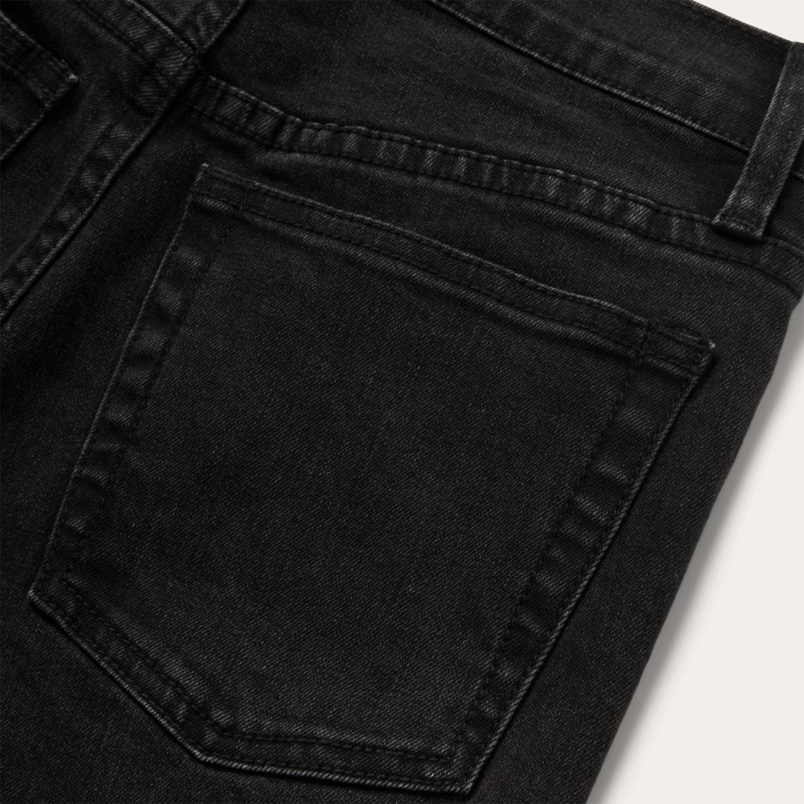 915 High Rise Straight Fit Crop Jeans Black Women Stetson Denim