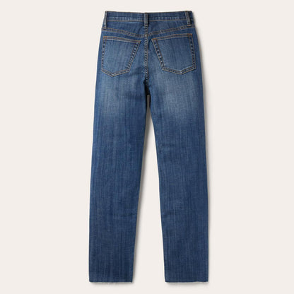 915 High Rise Straight Fit Crop Jeans Blue Women Stetson Denim