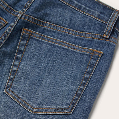 915 High Rise Straight Fit Crop Jeans Blue Women Stetson Denim
