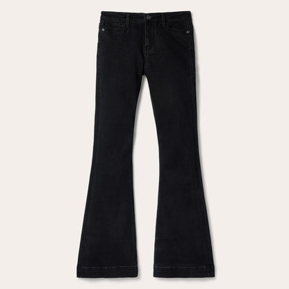 921 High Rise Flare Jeans Black Women Stetson Denim