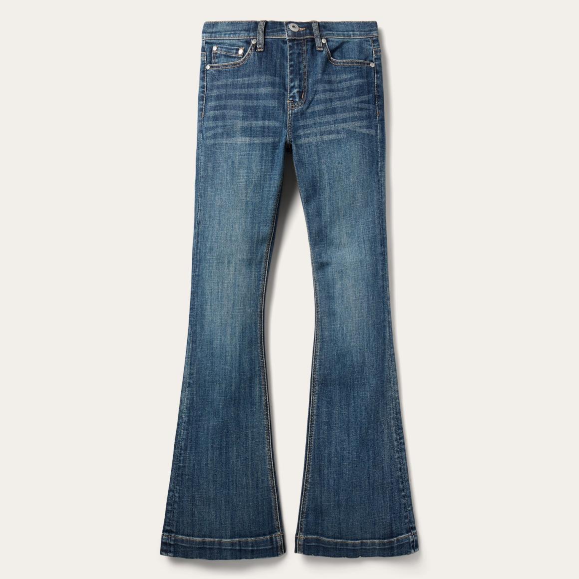 921 High Rise Flare Jeans Blue Women Stetson Denim
