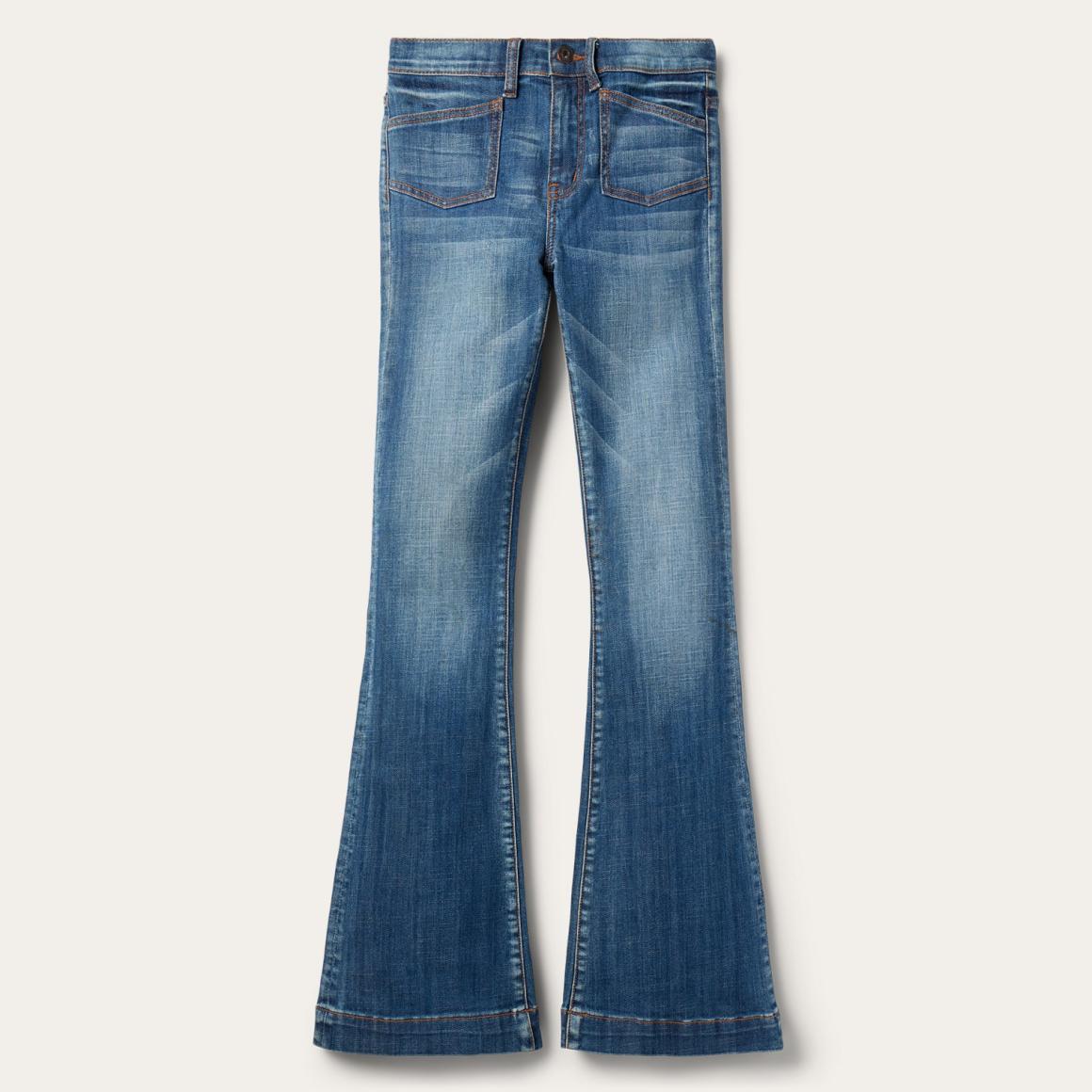 921 High Rise Flare Jeans Blue Women Stetson Denim