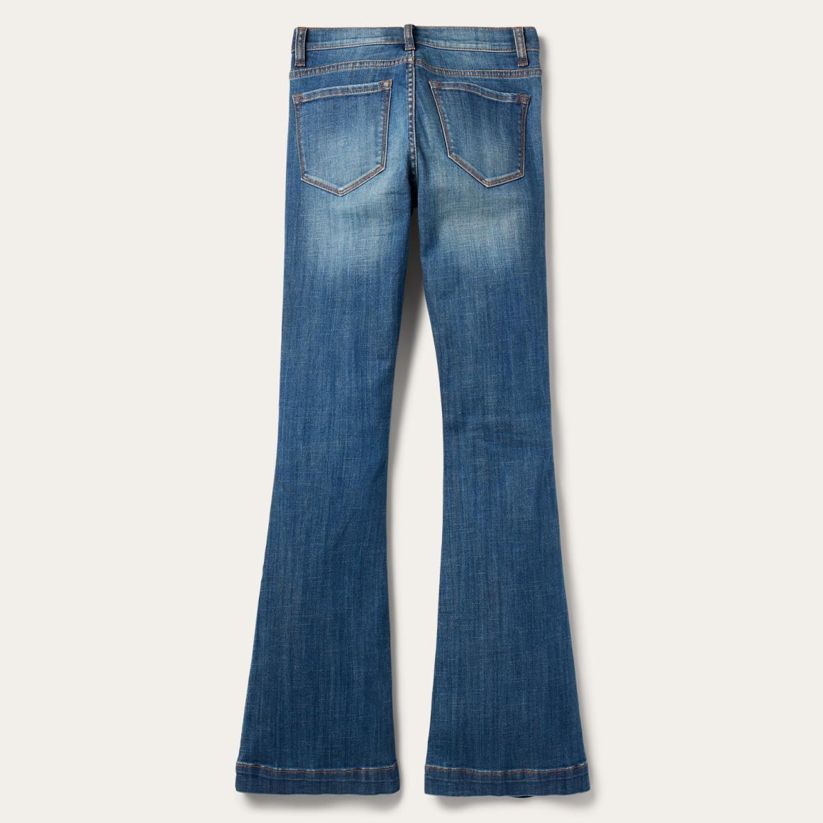 921 High Rise Flare Jeans Blue Women Stetson Denim