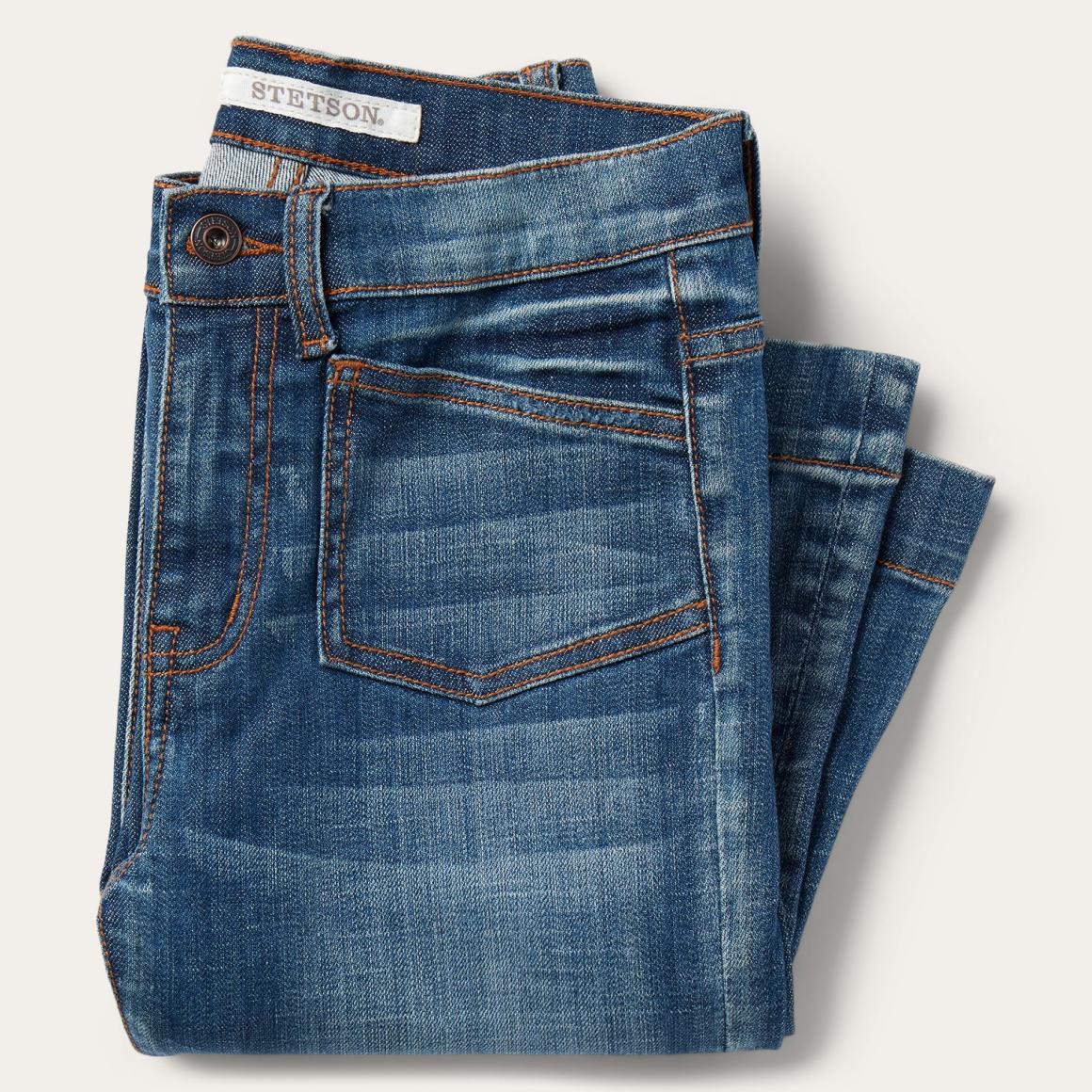 921 High Rise Flare Jeans Blue Women Stetson Denim