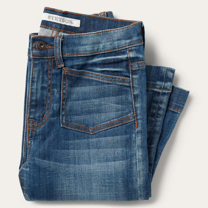 921 High Rise Flare Jeans Blue Women Stetson Denim