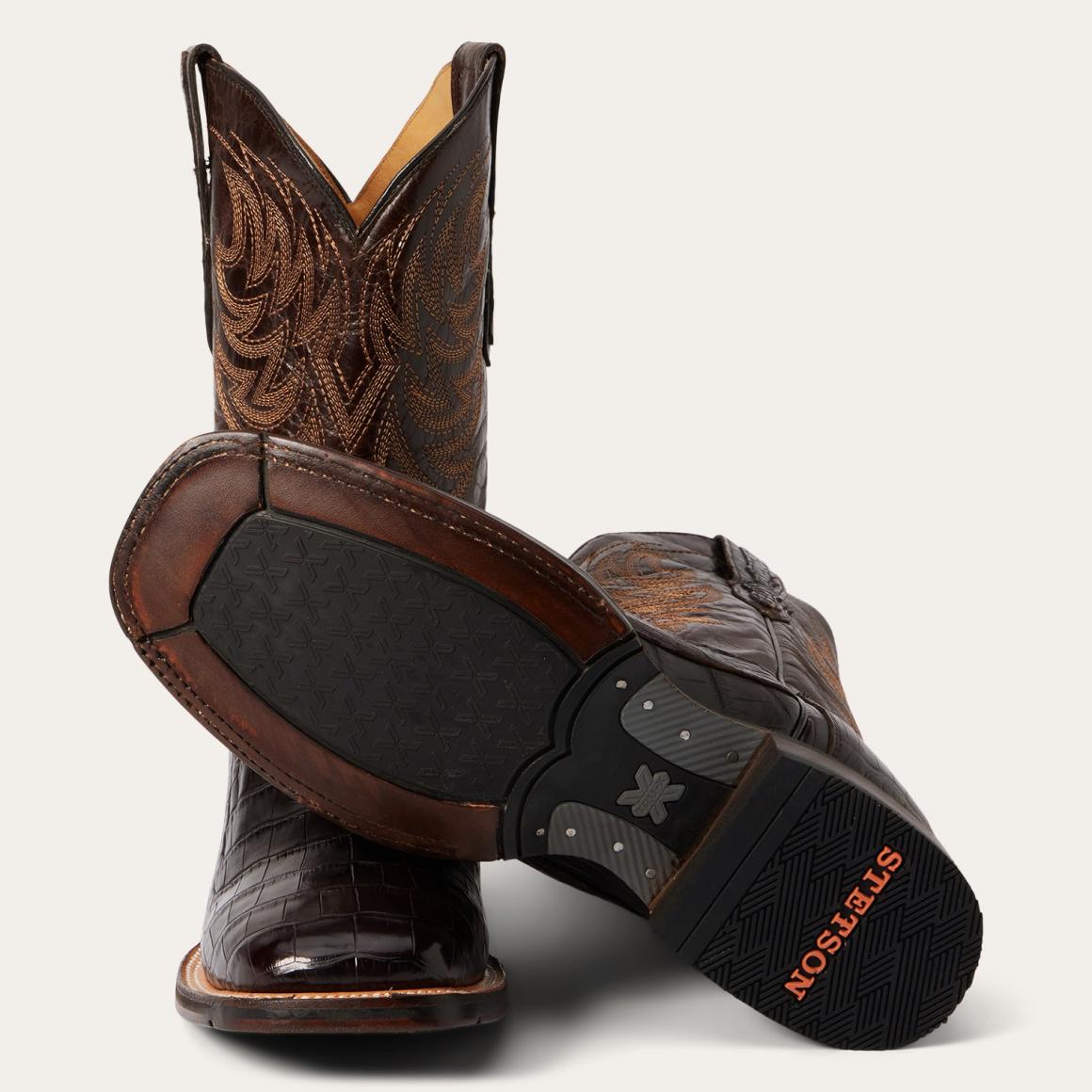 Aces Alligator Boot Brown Men Stetson Western